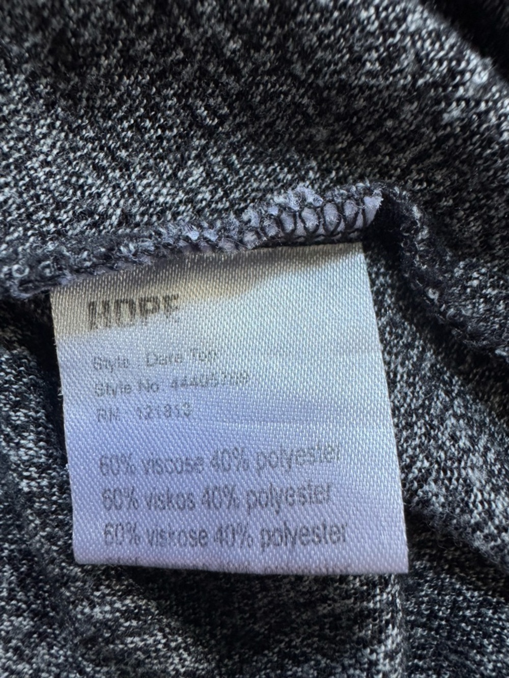 HOPE Stockholm Heathered Charcoal Boxy Knit Top Size 38 - Picture 4 of 4